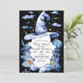 かわいい魔法使いの帽子ベビーシャワー 招待状 (スタンド正面)