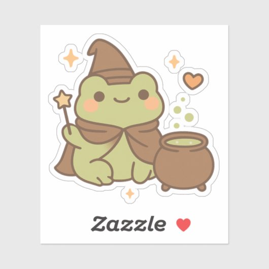 かわいい魔法使いカエルとポーション シール (シート)