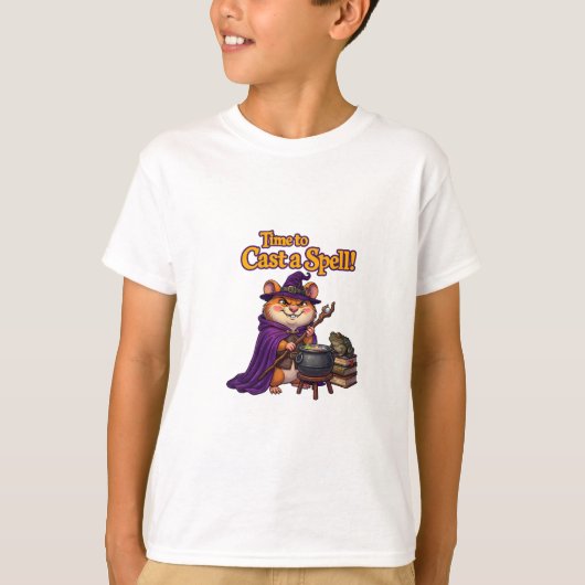 かわいい魔法使いハムスター Tシャツ (正面)