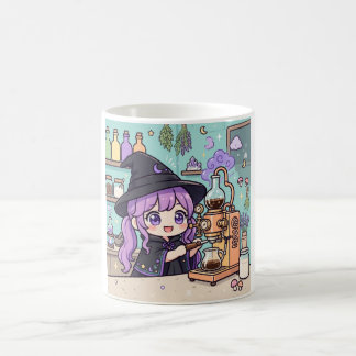 かわいい魔法使いバリスタマグ カワイイ魔法薬コーヒー コーヒーマグカップ