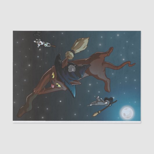 かわいい魔法使い猫はイラストレーションを徒弟にやります 薄葉紙 (正面)