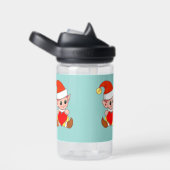 かわいい魔法小妖精や小人とハートオンライトブルーウォーターボット ウォーターボトル (右面)