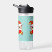 かわいい魔法小妖精や小人とハートオンライトブルー ウォーターボトル (右面)