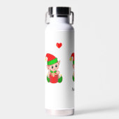 かわいい魔法小妖精や小人プレゼント付きホワイトボトル ウォーターボトル (正面)