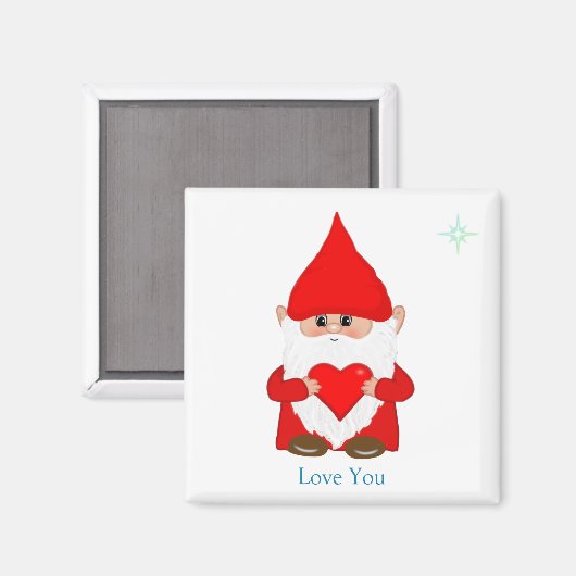 かわいい魔法格言とハートを白 マグネット (正面/裏面)