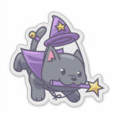 かわいい魔法魔猫シール シール (正面)
