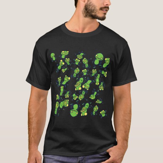 かわいい魚たち Tシャツ (正面)