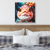 かわいい魚とサンゴのクローズアップ  キャンバスプリント (インサイチュ (寝室))