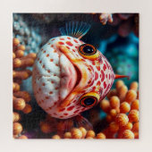 かわいい魚とサンゴのクローズアップ ジグソーパズル (横)