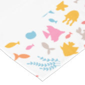 かわいい魚と漫画のタコ テーブルクロス (アングル)