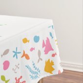 かわいい魚と漫画のタコ テーブルクロス (インサイチュ)