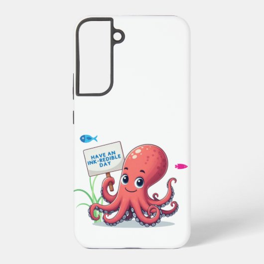 かわいい魚と漫画のタコ SAMSUNG GALAXYケース (裏面)