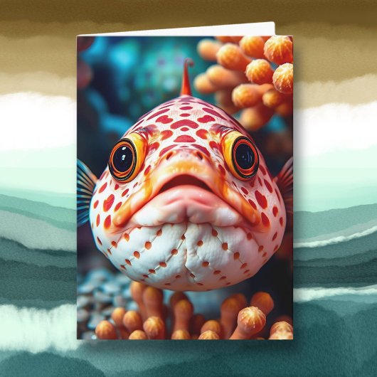 かわいい魚のアップ | 気にかけてます カード