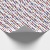 かわいい魚のイラストレーション：キッズシームレス背景 ラッピングペーパー (角)