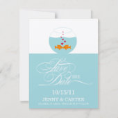 かわいい魚のウェディング・セーブ・ザ・デートのお知らせ セーブザデート (正面)