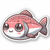かわいい魚のカスタム切りビニールのシール シール (正面)