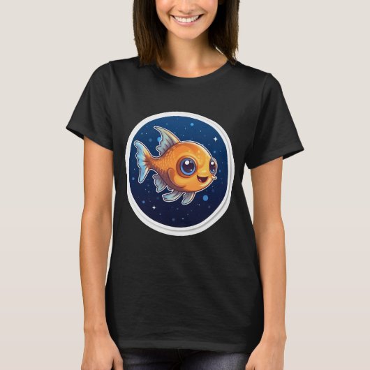 かわいい魚のグッドナイト Tシャツ (正面)