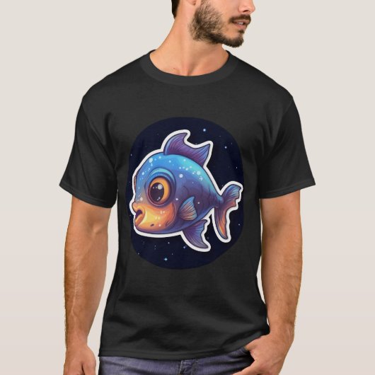かわいい魚のグッドナイト Tシャツ (正面)