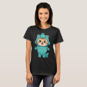 かわいい魚のコスプレをする猫 Tシャツ (正面フル)
