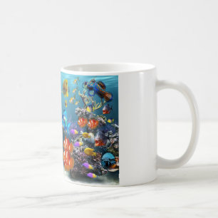 かわいい魚のデザインのコーヒー・マグ コーヒーマグカップ