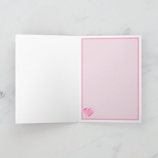 かわいい魚のバレンタイン折りグリーティングカード カード (内部)