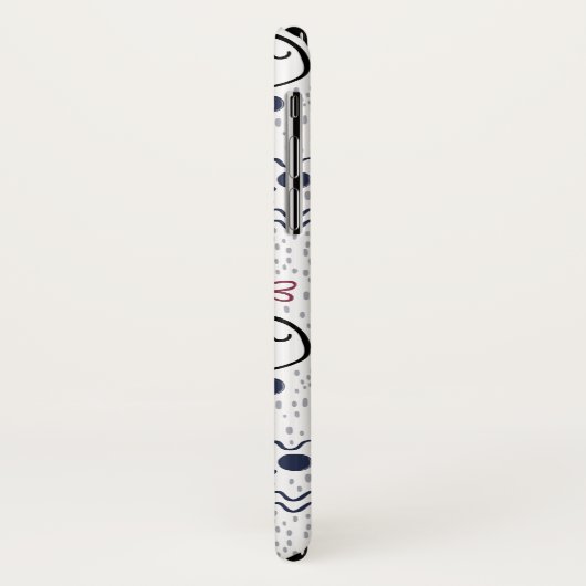 かわいい魚のパターンカスタムモノグラムの電話ケース Case-Mate iPhoneケース (裏面/左)