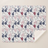 かわいい魚のパターン毛布 シェルパブランケット (正面(横))