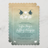 かわいい魚のビーチのリハーサルの夕食の招待状 招待状 (正面/裏面)