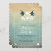 かわいい魚のビーチブライダルシャワー招待状 招待状 (正面/裏面)
