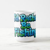 かわいい魚のフィッシングデザイン コーヒーマグカップ (中央)