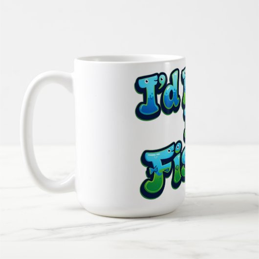 かわいい魚のフィッシングデザイン コーヒーマグカップ (左)