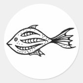 かわいい魚のプランナーシール ラウンドシール (正面)