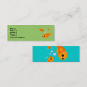 かわいい魚のプロファイルカード スキニー名刺 (正面/裏面)