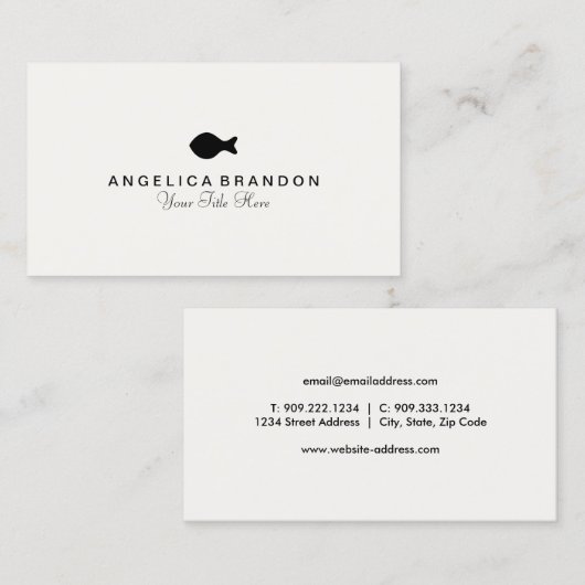 かわいい魚の名刺 名刺 (正面/裏面)