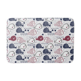 かわいい魚の型バスマット バスマット