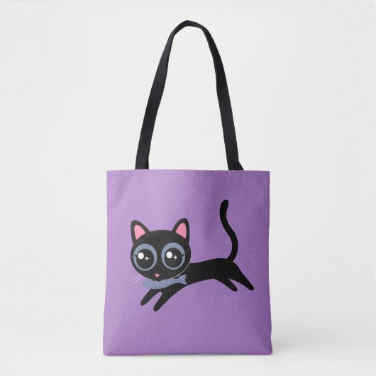 かわいい魚の子猫 トートバッグ (正面)