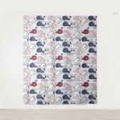 かわいい魚の文様タペストリー タペストリー (正面)