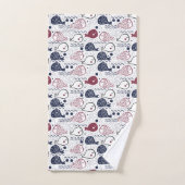 かわいい魚の柄のタオルセット バスタオルセット (ハンドタオル)