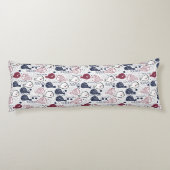 かわいい魚の柄体枕 ボディピロー (裏面)