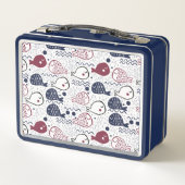 かわいい魚の柄名前をカスタムする弁当箱 メタルランチボックス (裏面)