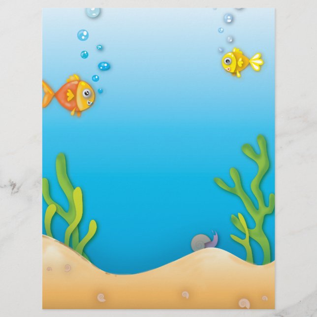 かわいい魚の水中シーン (正面)