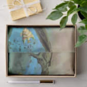 かわいい魚の水中海切り離し 薄葉紙 (ギフト)