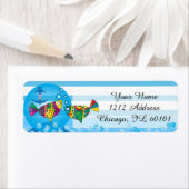 かわいい魚の泡ベビーシャワーテーマ ラベル (インサイチュ)