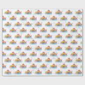 かわいい魚の泡 ラッピングペーパー (フラット)