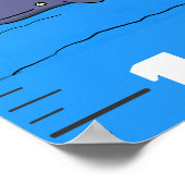 かわいい魚の海の生き物の漫画の成長チャート ポスター (角)