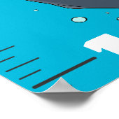 かわいい魚の海の生き物の漫画の成長チャート ポスター (角)