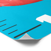 かわいい魚の海の生き物の漫画の成長チャート ポスター (角)