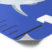 かわいい魚の海の生き物の漫画の成長チャート ポスター (角)