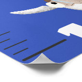 かわいい魚の海の生き物の漫画の成長チャート ポスター (角)