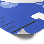 かわいい魚の海の生き物の漫画の成長チャート ポスター (角)